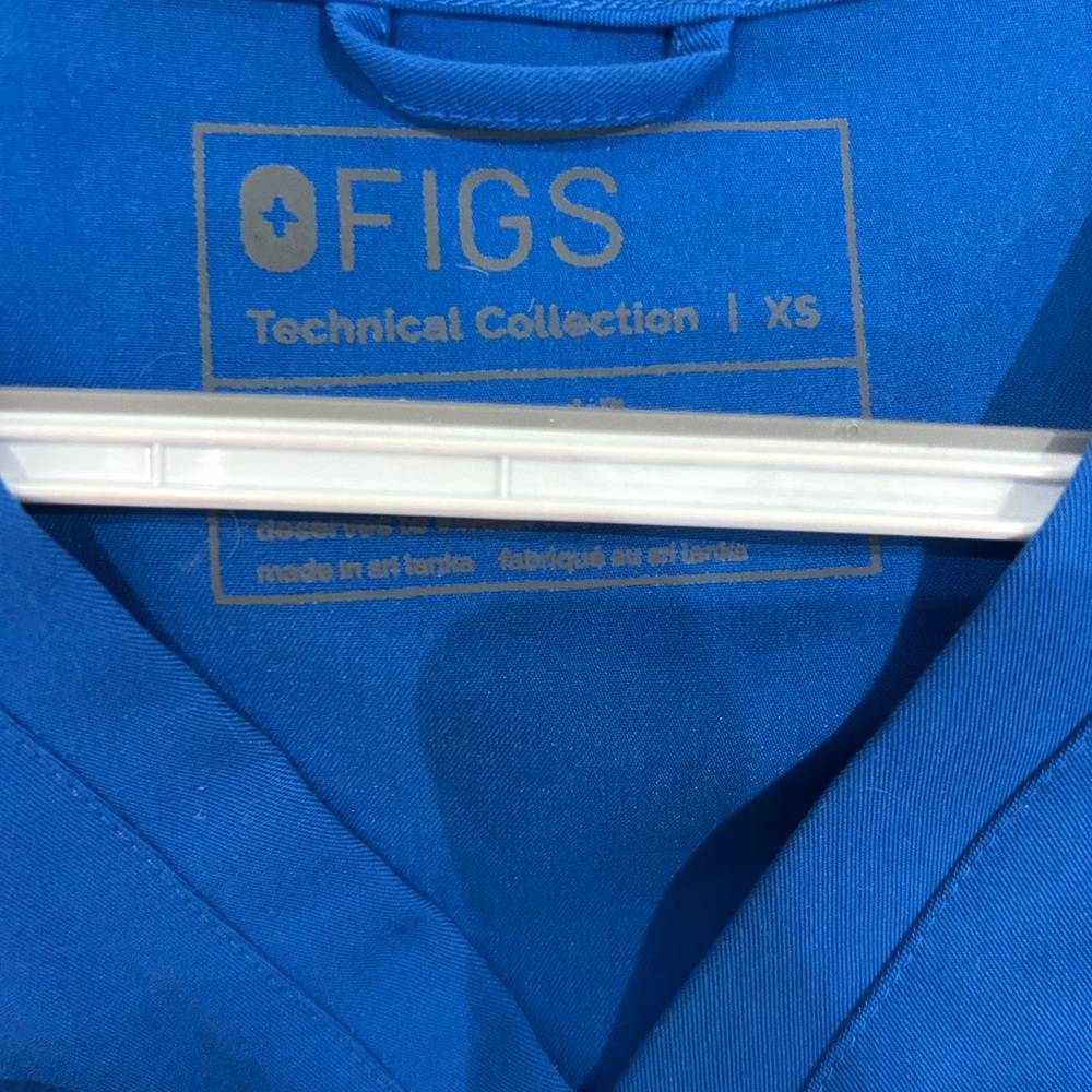 Figs Royal Blue Technical Collection Scrub Top XS
